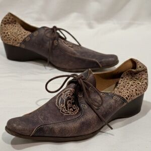 VTG Kerguelen Women’s Shoes Made In Argentina Soft Leather Boho Arg-39 US-8